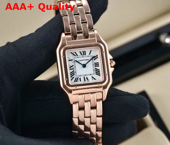 Cartier Panthere De Cartier Watch Small Model Pink Gold Replica