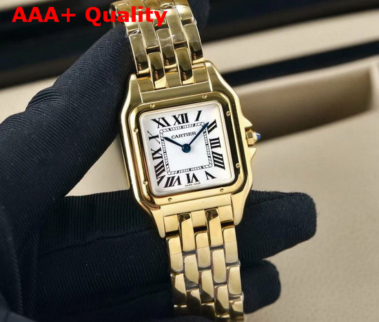 Cartier Panthere De Cartier Watch Small Model Yellow Gold Replica