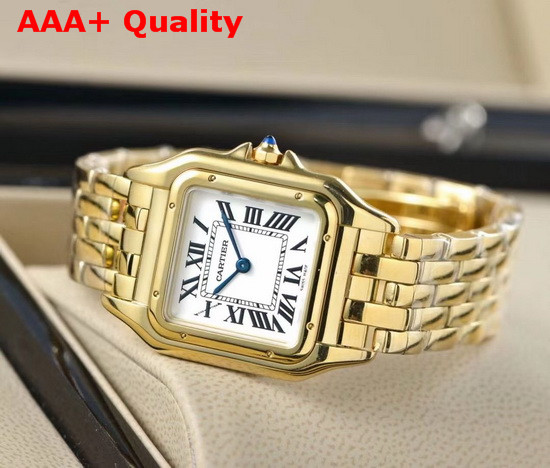 Cartier Panthere De Cartier Watch Small Model Yellow Gold Replica