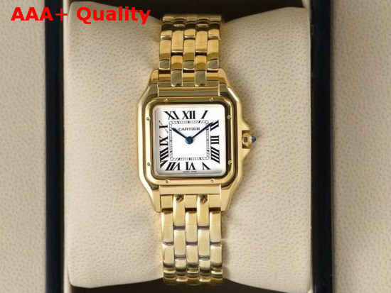 Cartier Panthere De Cartier Watch Small Model Yellow Gold Replica