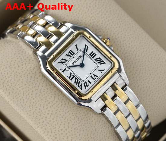 Cartier Panthere De Cartier Watch Small Model Yellow Gold and Steel Replica