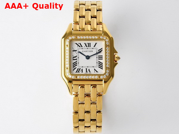 Cartier Panthere de Cartier Watch Medium Model Quartz Movement Yellow Gold Replica