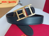 Cartier Tank de Cartier Belt Black and Brown Grained Cowhide Replica