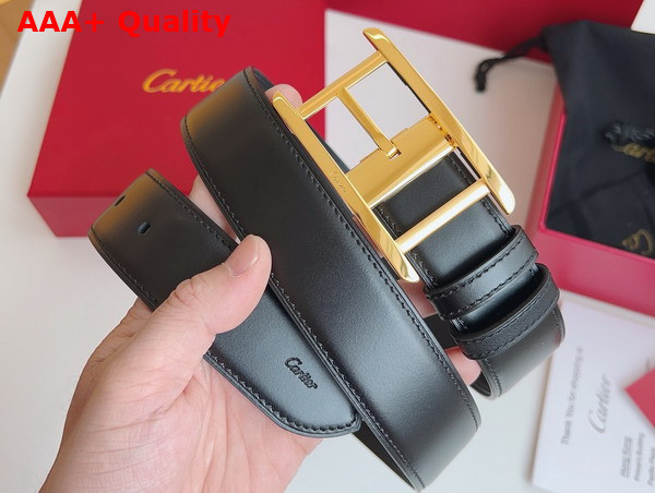 Cartier Tank de Cartier Belt in Black Cowhide Replica