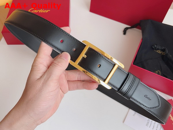 Cartier Tank de Cartier Belt in Black Cowhide Replica