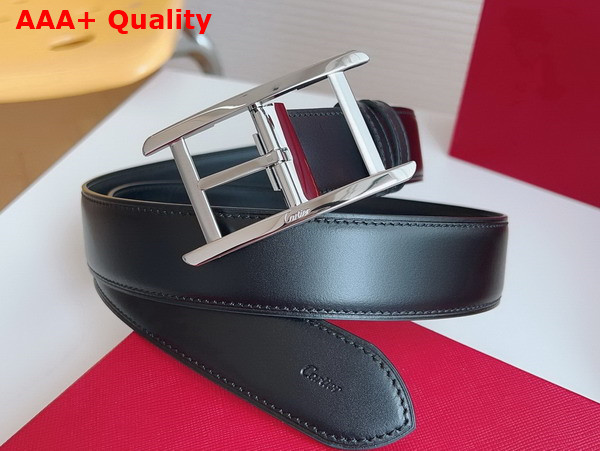 Cartier Tank de Cartier Belt in Black Cowhide Replica