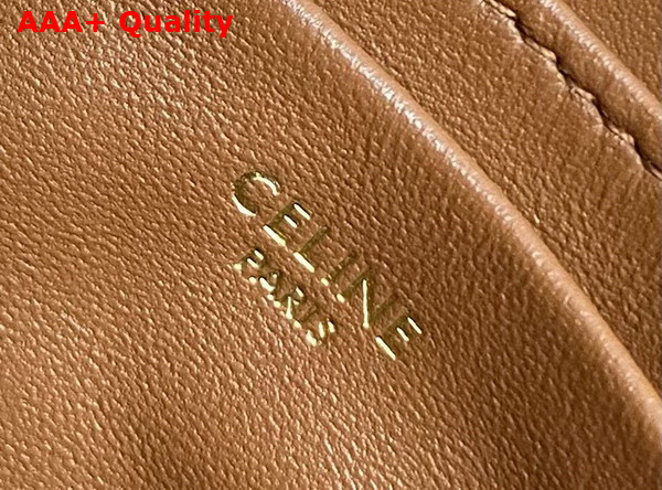 Celine 16 Strap Pochette in Tan Supple Calfskin Replica