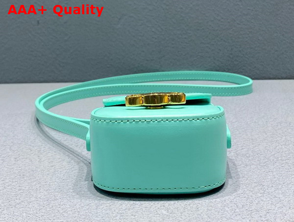 Celine Airpods Case with Strap in Shiny Calfskin Turquoise Replica