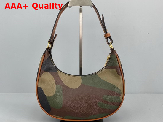 Celine Ava Bag in Canvas with Camouflage and Celine Print Khaki Replica