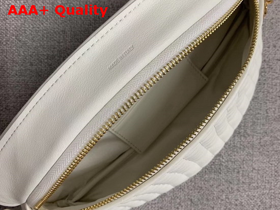 Celine Belt Bag C Charm in Quilted Calfskin White Replica