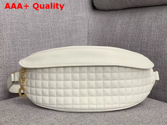 Celine Belt Bag C Charm in Quilted Calfskin White Replica