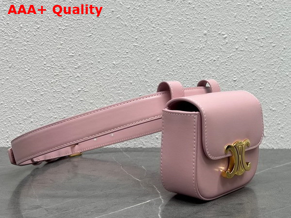 Celine Belt Bag Triomphe Belt in Pink Shiny Calfskin Replica