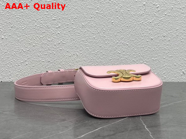 Celine Belt Bag Triomphe Belt in Pink Shiny Calfskin Replica