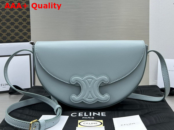 Celine Besace Cuir Triomphe in Smooth Calfskin Light Blue Replica