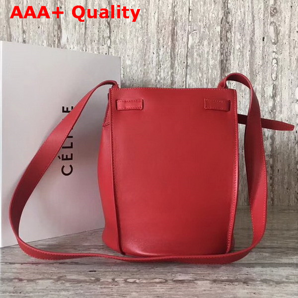 Celine Big Bag Bucket with Long Strap in Pop Red Smooth Calfskin Replica