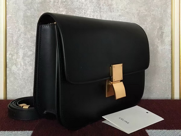 Celine Box in Black Smooth Calfskin for Sale