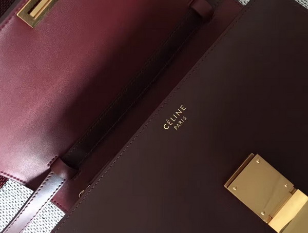 Celine Box in Bordeaux Smooth Calfskin for Sale