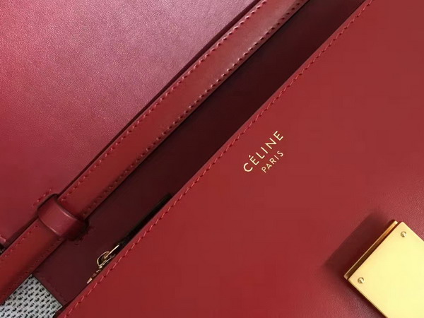 Celine Box in Dark Red Smooth Calfskin for Sale