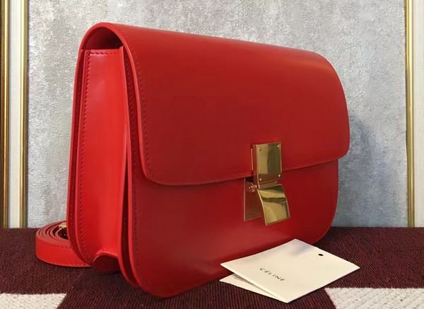 Celine Box in Red Smooth Leather for Sale