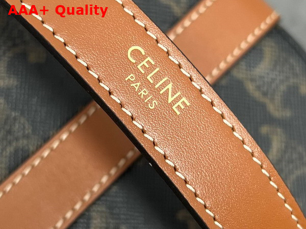 Celine Box in Triomphe Canvas and Smooth Calfskin Replica