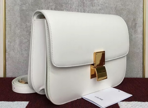 Celine Box in White Smooth Calfskin for Sale