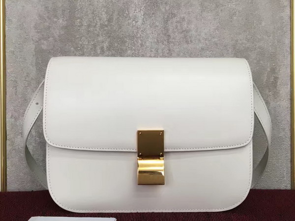 Celine Box in White Smooth Calfskin for Sale