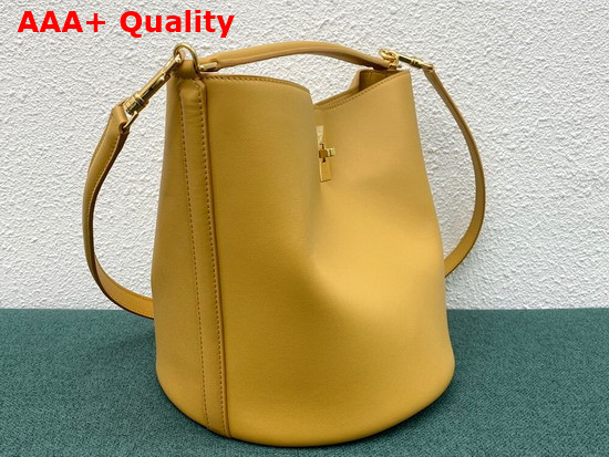 Celine Bucket 16 Bag in Yelllow Smooth Calfskin Replica