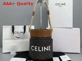 Celine Bucket Celine in Triomphe Canvas with Celine Print Tan Replica