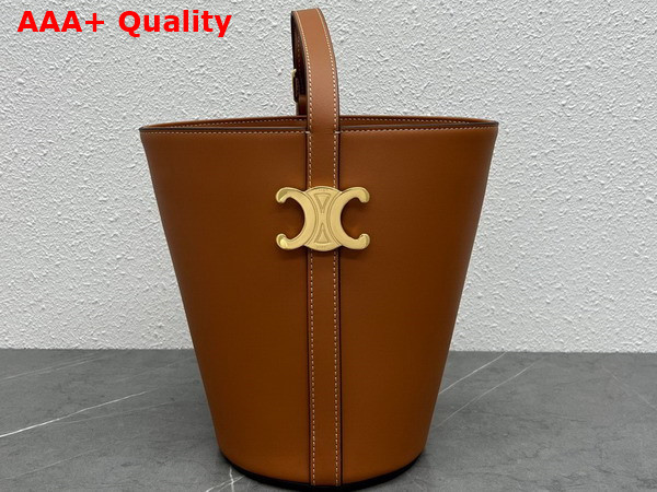 Celine Bucket Triomphe in Natural Calfskin Replica