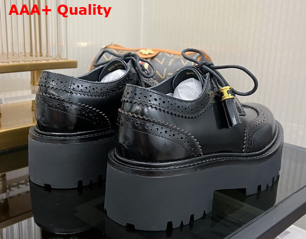 Celine Bulky Brogue Derby in Polished Bull Black Replica