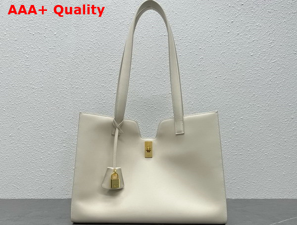 Celine Cabas 16 in Smooth Calfskin Limestone Replica