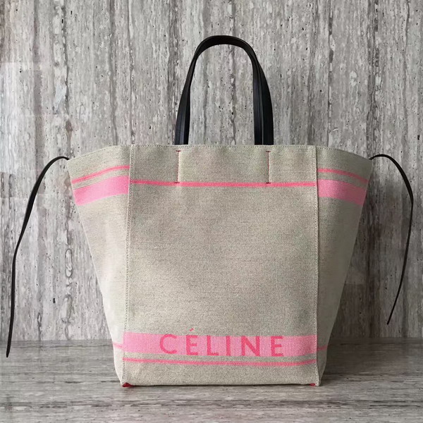 Celine Cabas Phantom in Dark Pink Celine Canvas For Sale