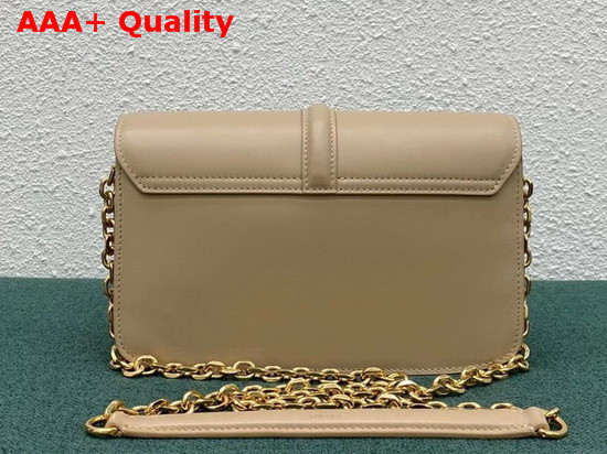 Celine Chain Bag 16 in Beige Satinated Calfskin Replica