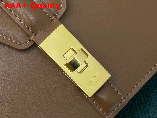 Celine Chain Bag 16 in Camel Satinated Calfskin Replica