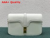 Celine Chain Bag 16 in White Satinated Calfskin Replica