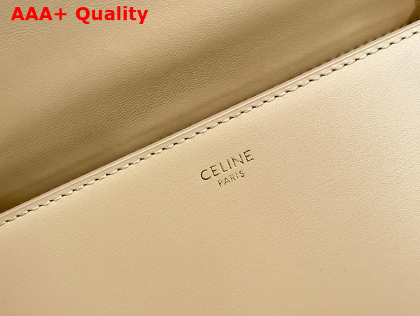 Celine Chain Besace Triomphe in Shiny Calfskin Nude Replica