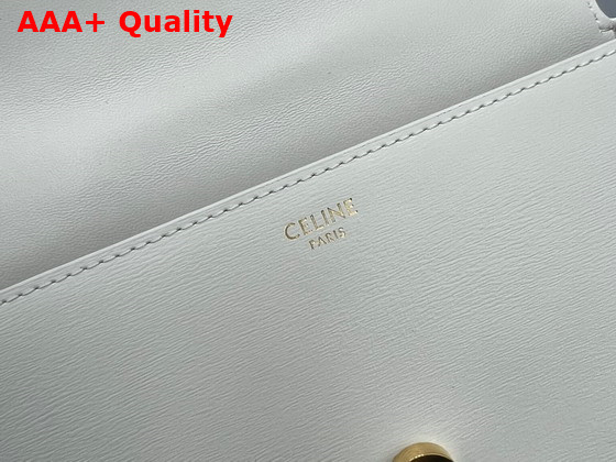 Celine Chain Shoulder Bag Cuir Triomphe in Shiny Calfskin White Replica