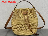 Celine Clara Celine Classic Panier in Raffia and Calfskin Tan Replica