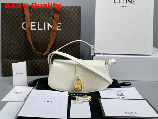 Celine Clutch On Strap in Smooth Calfskin White Replica