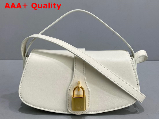 Celine Clutch On Strap in Smooth Calfskin White Replica