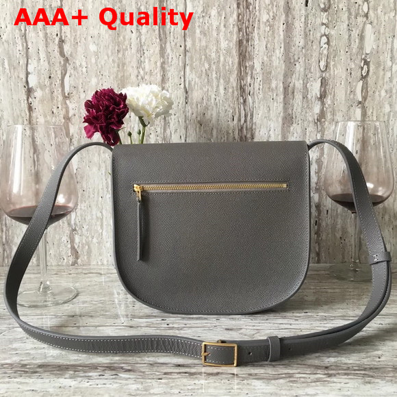 Celine Compact Trotteur Bag in Grey Grained Calfskin Replica