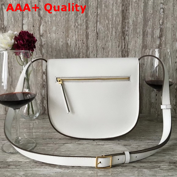 Celine Compact Trotteur Bag in White Grained Calfskin Replica