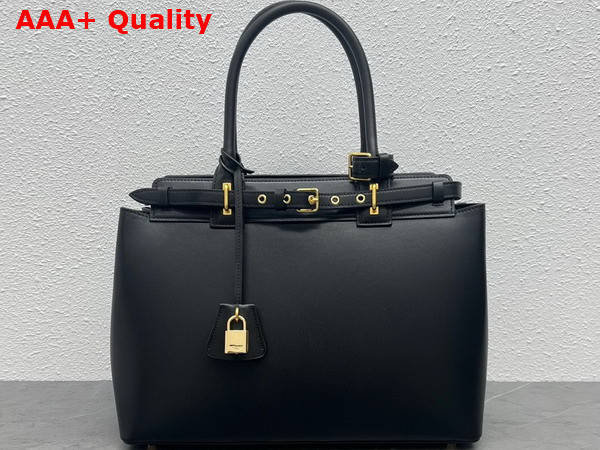 Celine Conti Bag in Black Natural Calfskin Replica