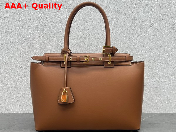 Celine Conti Bag in Tan Natural Calfskin Replica