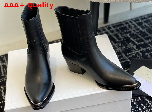 Celine Cruiser Boots Chelsea Boot in Black Calfskin Replica