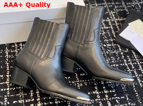 Celine Cruiser Boots Chelsea Boot in Black Calfskin Replica