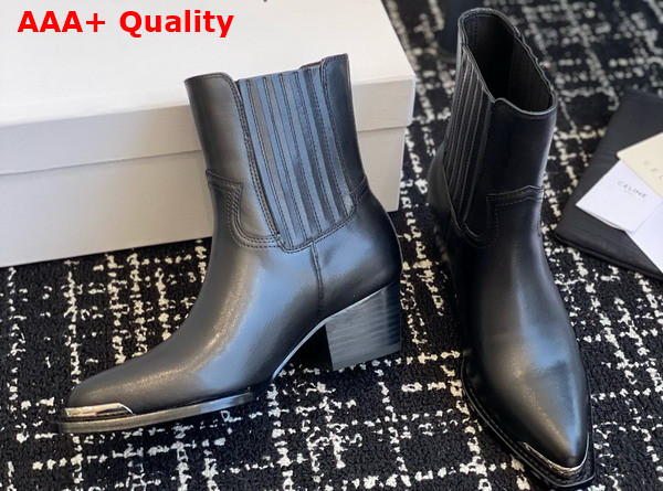 Celine Cruiser Boots Chelsea Boot in Black Calfskin Replica