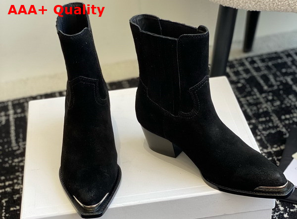 Celine Cruiser Boots Chelsea Boot in Black Suede Calfskin Replica