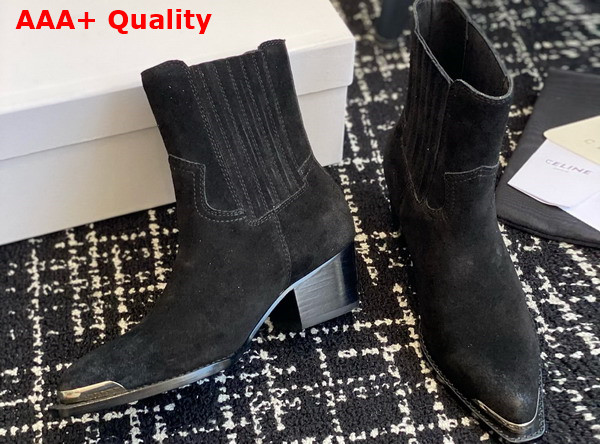 Celine Cruiser Boots Chelsea Boot in Black Suede Calfskin Replica