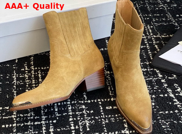 Celine Cruiser Boots Chelsea Boot in Havana Suede Calfskin Replica